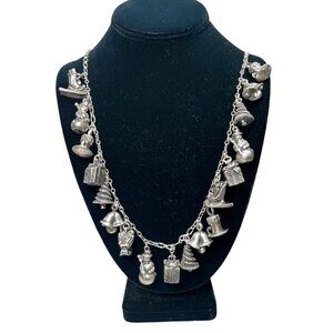 Christmass Charme Heavy Necklace 223g Hallmark RAB Sterling Silver Vintage NBN1